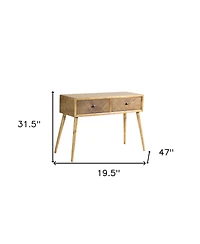 Wood End Table with Two Drawers – Perfect for Living Room or Bedroom