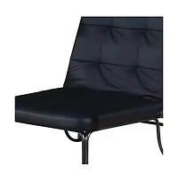 Tufted Faux Leather Convertible Chair – Modern and Functional Design