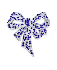 Bling Jewelry Winter Aqua Crystal Fashion Statement Brooch Pin Silver Plated