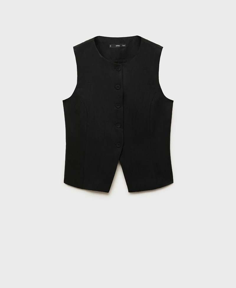 Mango Women's Lyocell Straight Suit Vest