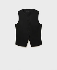 Mango Women's Lyocell Straight Suit Vest