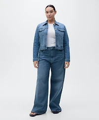 Mango Women's Crop Denim Jacket