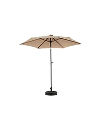 Streamdale 9ft Outdoor Patio Umbrella, Tilt & Crank, Khaki (Base Not Included)