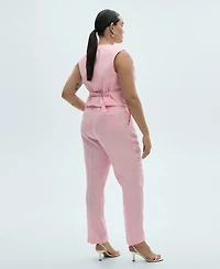Mango Women's Linen Suit Trousers