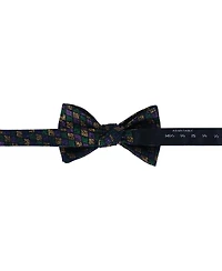 Trafalgar Men's Carnival Diamond Multi-Colored Novelty Silk Bow Tie