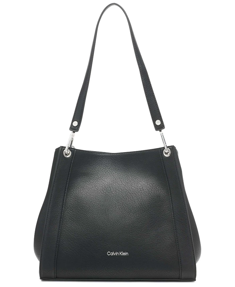 Calvin Klein Garnet Triple Small Compartment Tote Bag