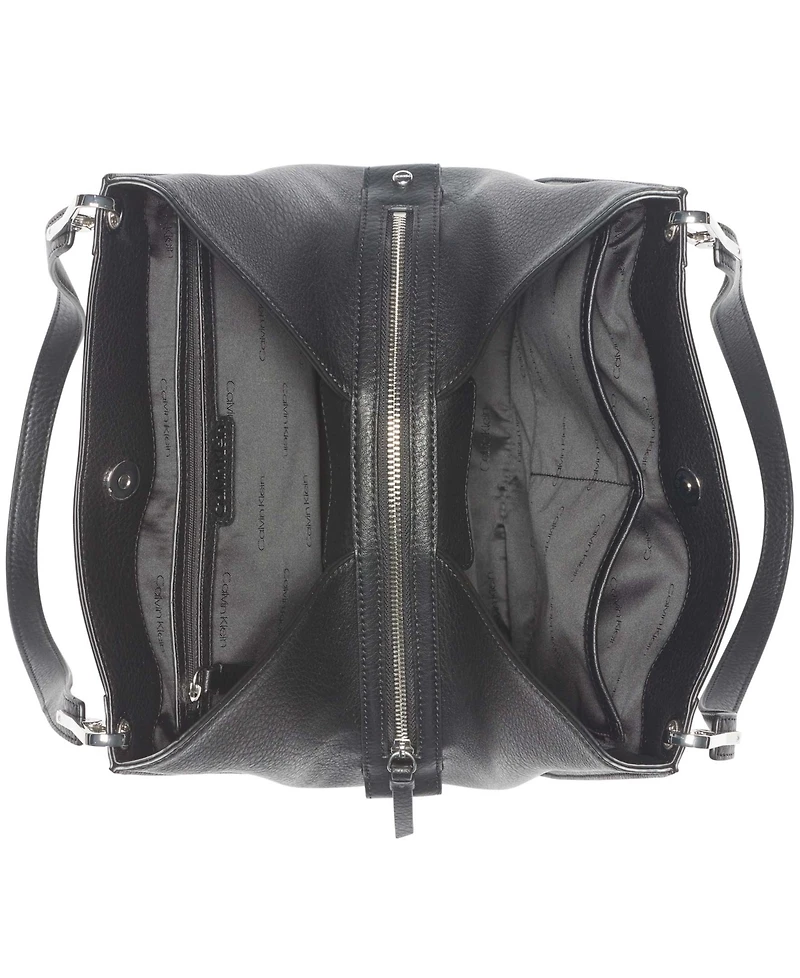 Calvin Klein Garnet Triple Small Compartment Tote Bag