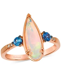 Le Vian Neopolitan Opal (1 ct. t.w.), Blueberry Sapphire (1/4 ct. t.w.) & Nude Diamond Ring in 14k Rose Gold