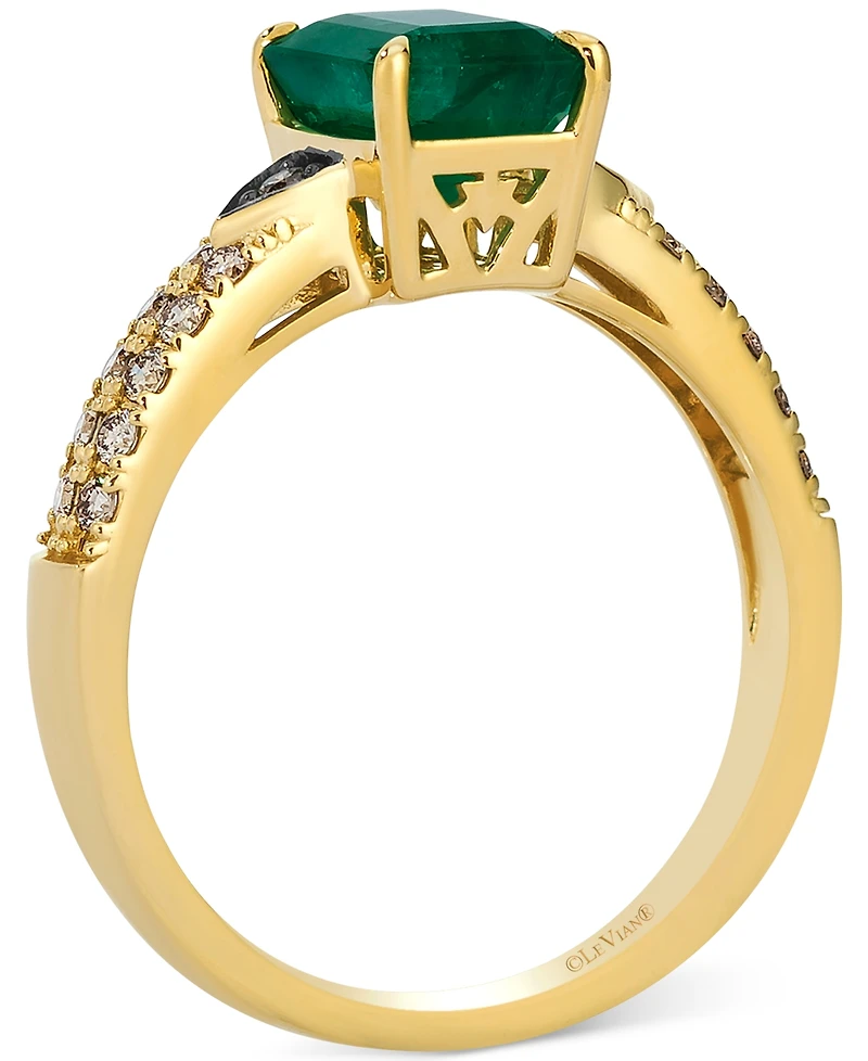Le Vian Costa Smeralda Emerald (1-1/5 ct. t.w.) & Diamond (1/4 ct. t.w.) Ring in 14k Yellow Gold