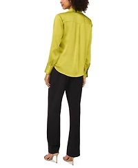 Vince Camuto Women's Split-Neck Button Long-Sleeve Blouse