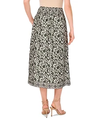 Vince Camuto Women's Floral-Print Smocked-Waist Skirt