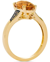 Le Vian Chocolatier Cinnamon Citrine (2-1/2 ct. t.w.) & Chocolate Diamond (1/10 ct. t.w.) Ring in 14k Yellow Gold