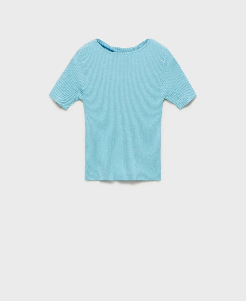 Mango Women's Ribbed Short-Sleeved Sweater