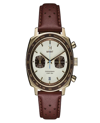 Mvmt Men's Mulholland Racer Brown Leather Strap Watch, 42mm