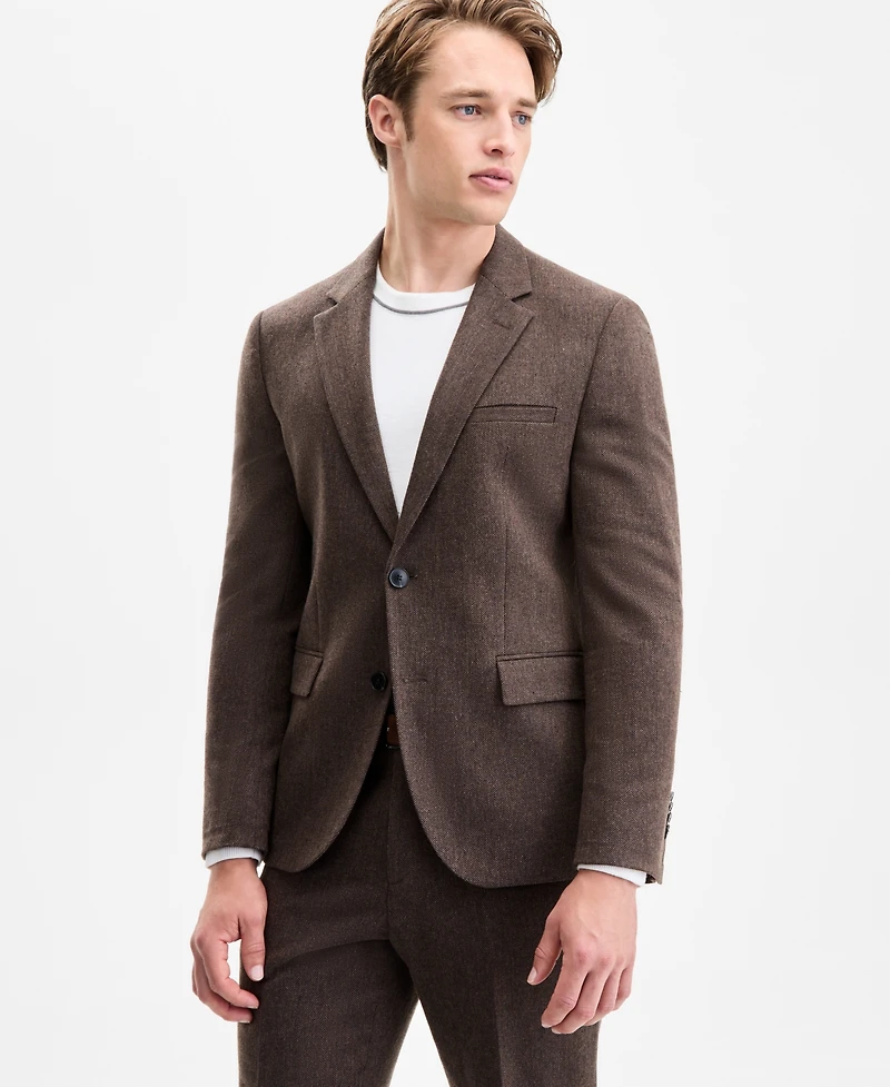 Hugo by Boss Men's Modern-Fit Herringbone Suit Jacket
