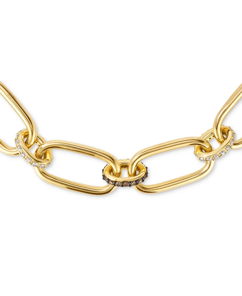 Le Vian Chocolate Diamond (1/3 ct. t.w.) & Nude Diamond (1/4 ct. t.w.) Link Bracelet in 14k Yellow Gold