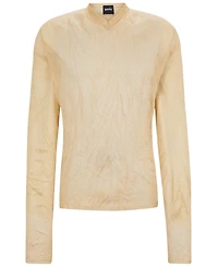 Boss by Hugo Boss Men's Crinkled Knit V-Neck Sweater