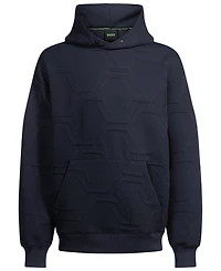 Boss by Hugo Men's Hexagonal Quilting Relaxed-Fit Hoodie