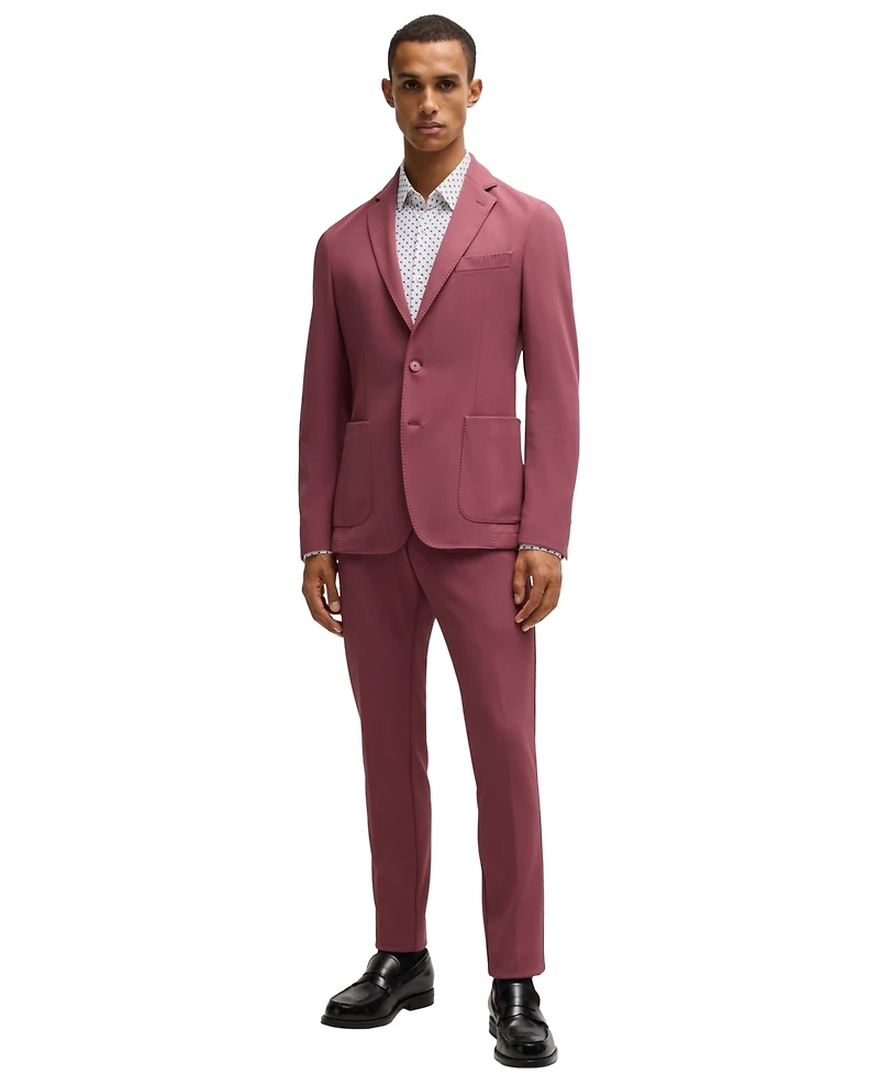 Boss by Hugo Men's Slim-Fit Geometric Print Performance Shirt