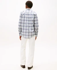 Tommy Hilfiger Men's Relaxed Fit Long Sleeve Multi Check Button-Down Oxford Shirt
