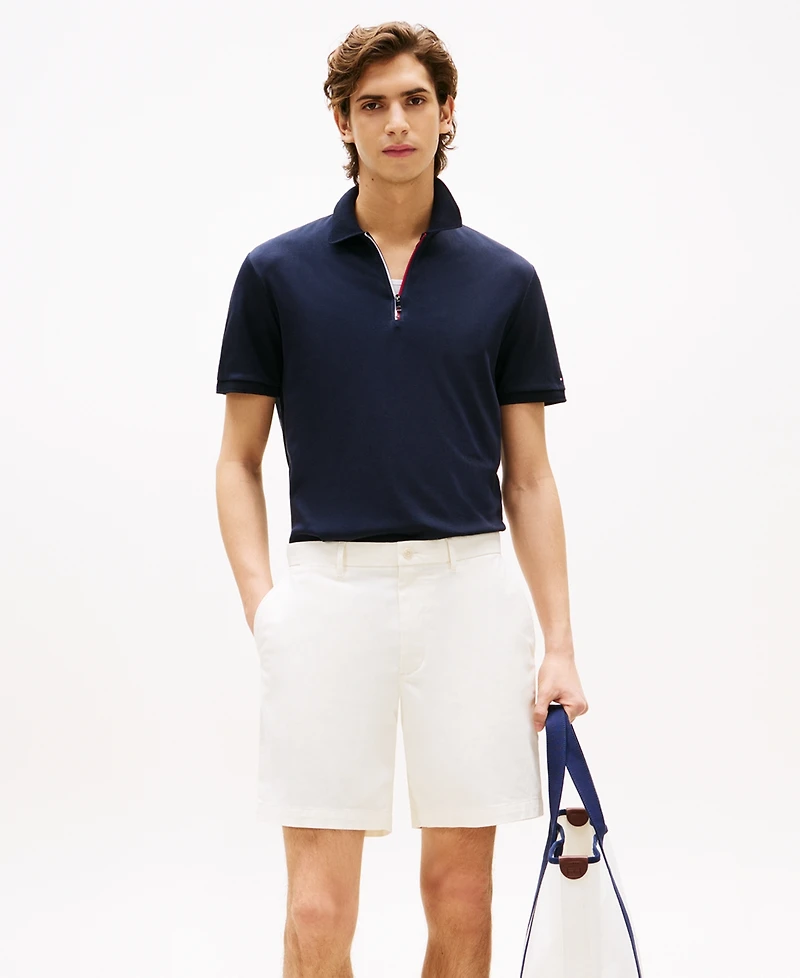 Tommy Hilfiger Men's Regular-Fit Interlock Zip Polo Shirt