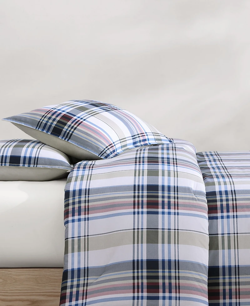 Tommy Hilfiger Waterbury Plaid Cotton 2-Pc. Duvet Cover Set, Twin