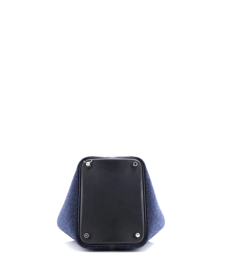 Pre-Owned Hermes Pm Picotin Lock Bag Felt with Leather