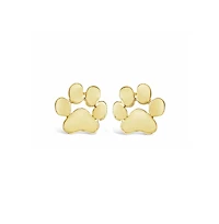 GoldenPaw Paw Print Stud Earrings for Pet Lovers