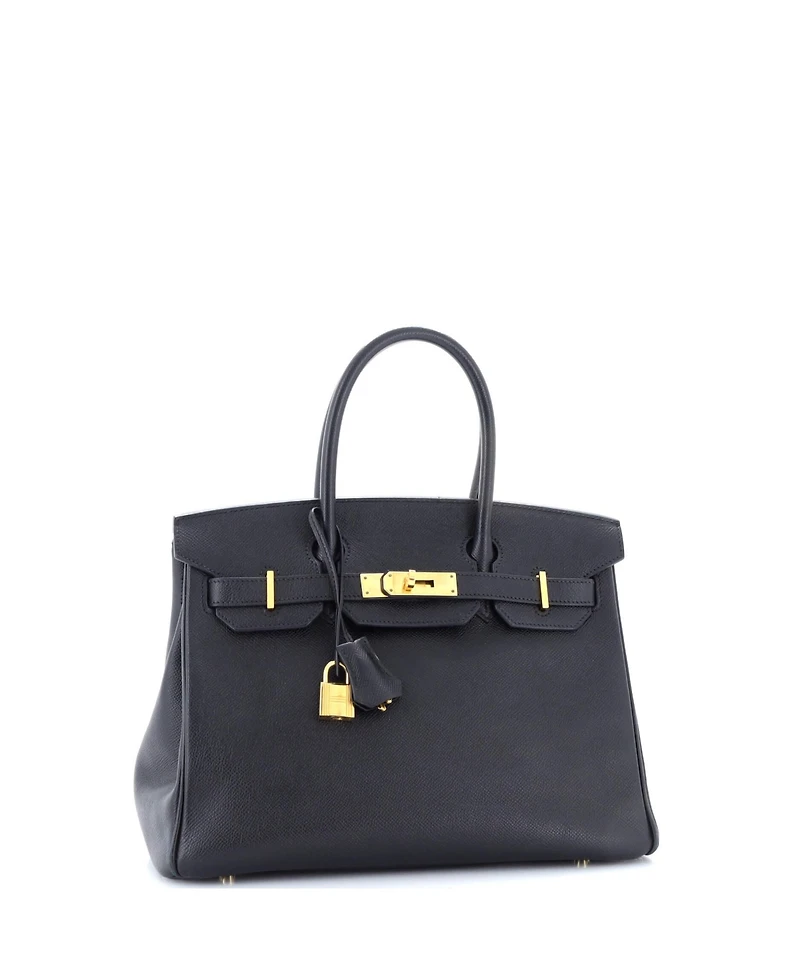 Pre-Owned Hermes Birkin Handbag Epsom with Gold Hardware