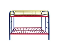 Sturdy Metal Bunk Bed with Guardrails and Built-In Ladder for Small Spaces