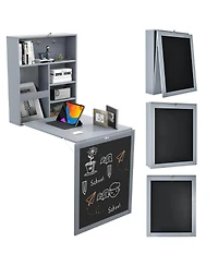 Convertible Wall Mounted Table with A Chalkboard