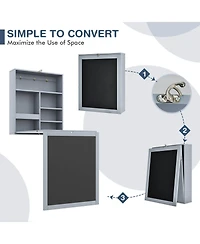 Convertible Wall Mounted Table with A Chalkboard