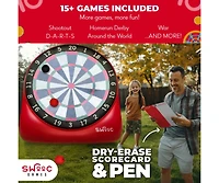 Xl Giant Kick Darts (Over 8ft Tall) with 15+ Games Included - Jumbo Soccer Darts w/ Air Pump
