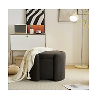Boucle Storage Ottoman – Soft Lamb Fleece Footrest with Hidden Storage for Living Room or Bedroom, Durable and Stylish Design-The Pop Home
