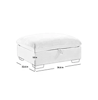 Corduroy Fabric Ottoman Footrest Comfortable, Durable, and Versatile for Living Room or Bedroom-The Pop Home
