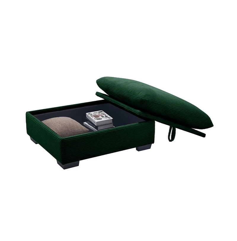 Corduroy Fabric Ottoman Footrest Comfortable, Durable, and Versatile for Living Room or Bedroom-The Pop Home