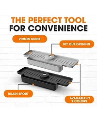 Cheer Collection Silicone Faucet Draining Mat with Soap Holder