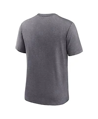 Nike Men's Heather Charcoal Las Vegas Raiders Helmet Tri-Blend T-Shirt