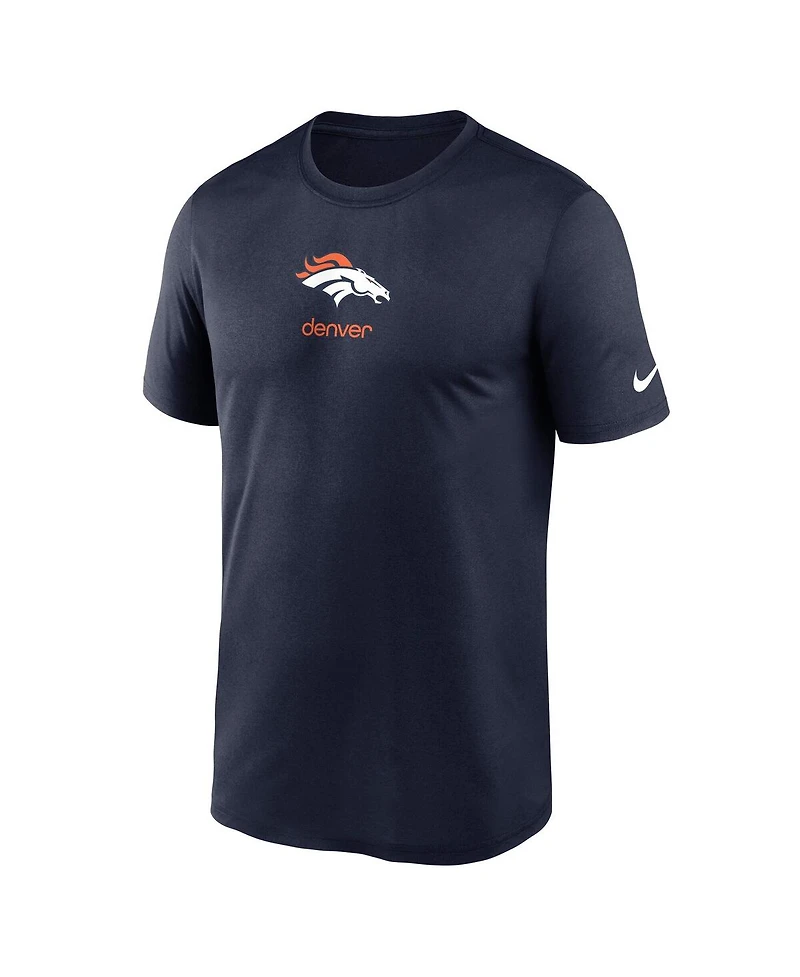 Nike Men's Navy Denver Broncos Legend Sign Performance T-Shirt