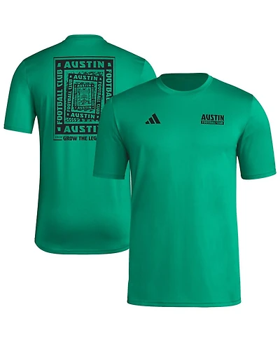 Adidas Men's Green Austin Fc Local Wrap T-Shirt