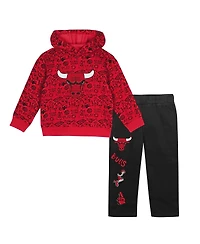 Outerstuff Toddler Red Chicago Bulls Give and Go Pullover Hoodie Sweatpants Set