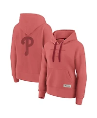 Fanatics Women's Red Philadelphia Phillies Elements Future Ground Subtle Tonal Pullover Hoodie