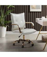Modern Home Office Desk Chair with Golden Legs