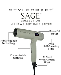 Stylecraft Professional Sage Lightweight Hair Dryer