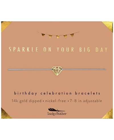 Lucky Feather Birthday Celebration Bracelet - Gold