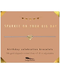 Lucky Feather Birthday Celebration Bracelet - Gold