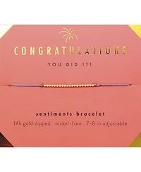 Lucky Feather Sentiments Bracelet - Gold