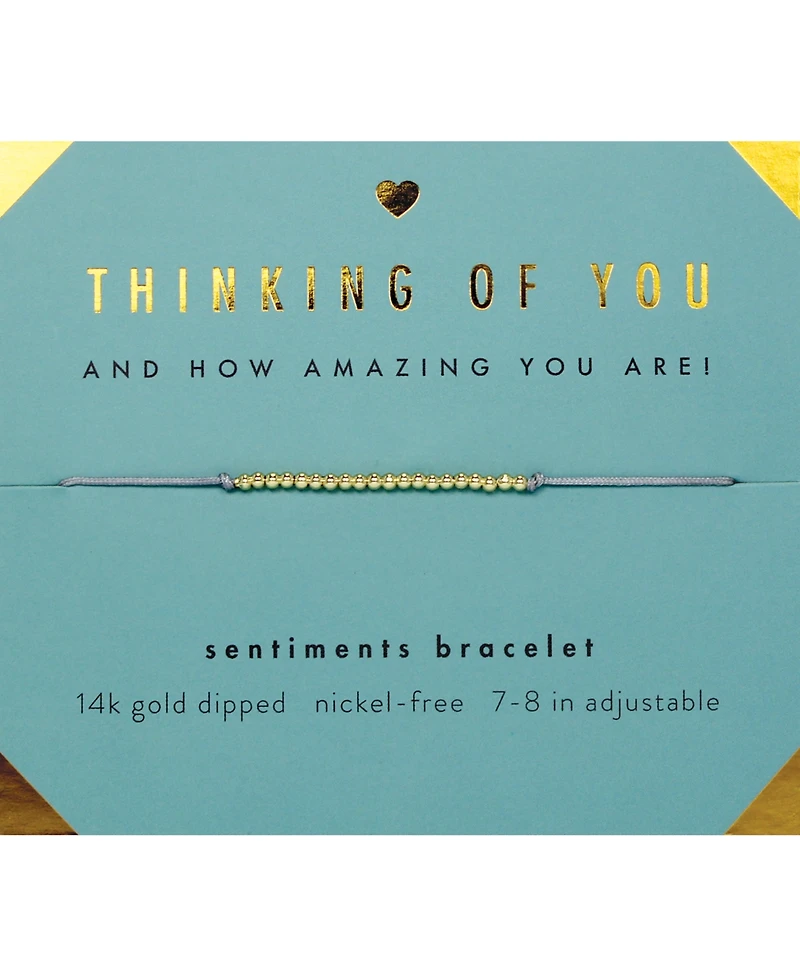 Lucky Feather Sentiments Bracelet - Gold