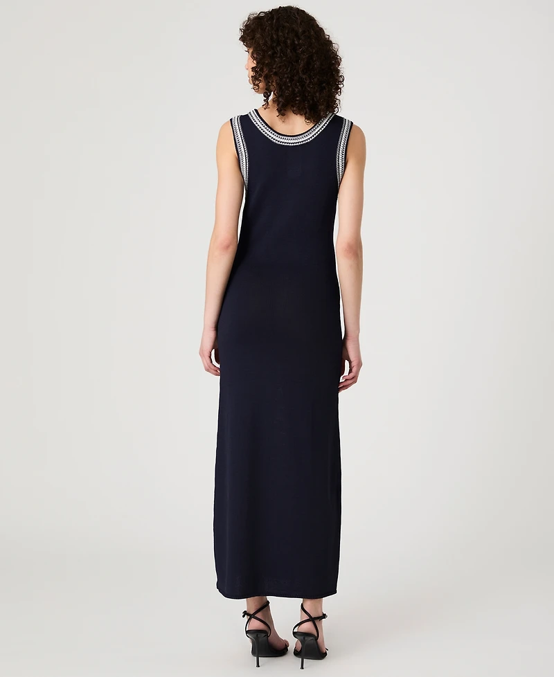 French Connection Women's Sage Knit-Trim Sleeveless Dress