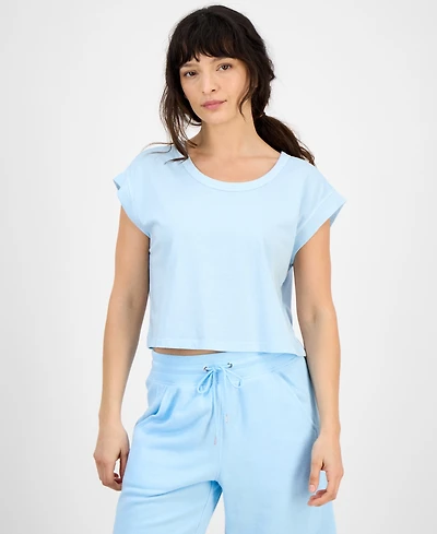 Id Ideology Women's Cotton Solid-Color Washed Sleeveless Top, Exclusively at Macy's